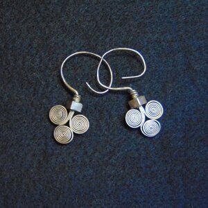 Spiral Hmong Hoop Earrings